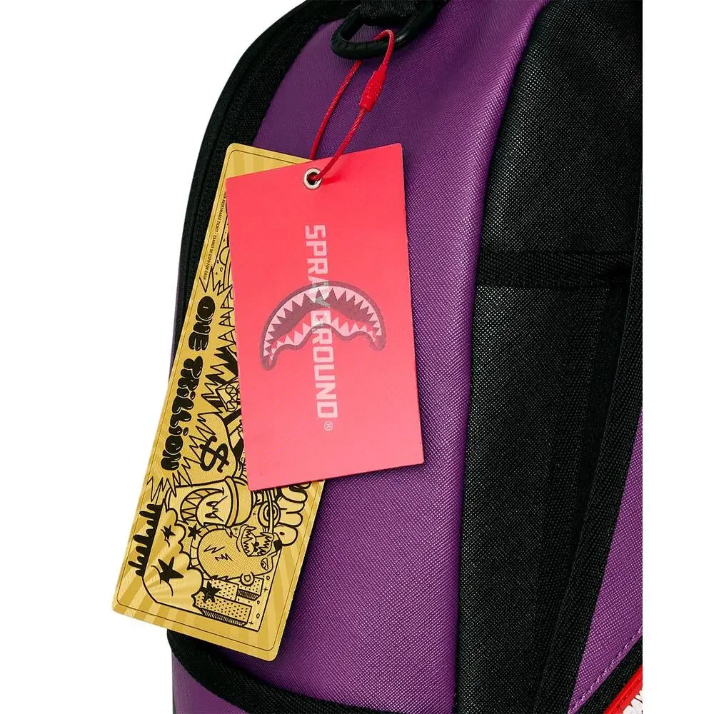 Sprayground Central Bubble Shark Backpack Unisex Purple Shoulder Strap SPR354